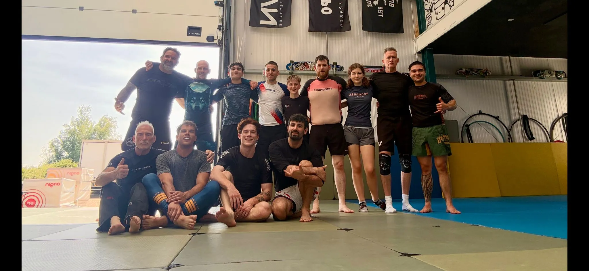 A Rebel Combat Sports class training together